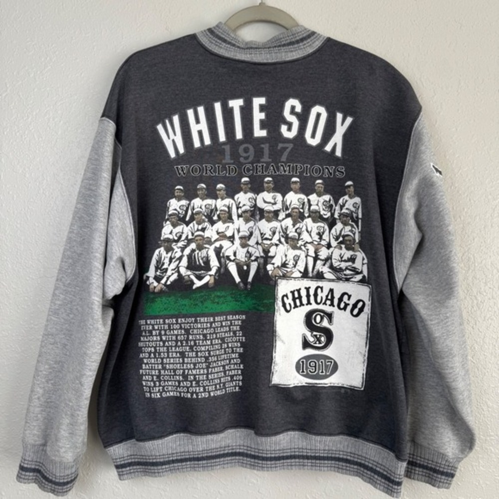 Vintage Long Gone Chicago White Sox 1917 World Champions Varsity Jacket L - Picture 7 of 10